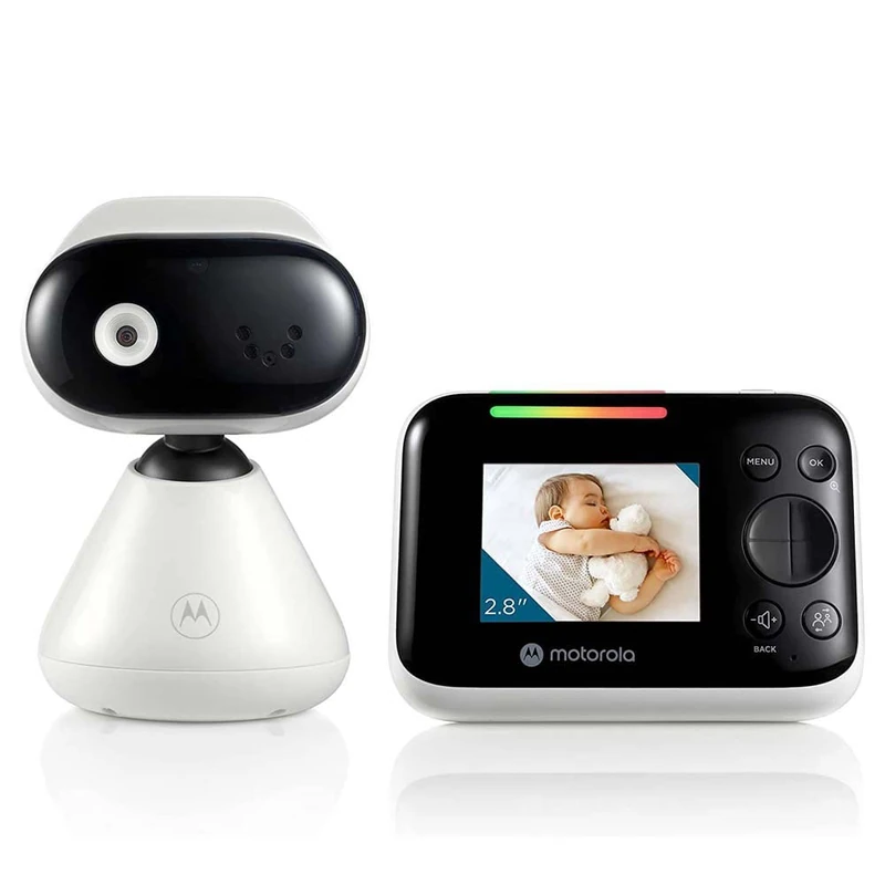 Motorola Nursery PIP1200 - Baby Monitor with Camera - 2.8 Inch Parent Unit - 2-Way Communication - Room Temperature - Infrared Night Vision - 300 m Range - White/Black - Image 1