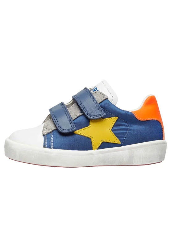 Naturino Annie Vl, Crib Shoe, White-Azure-Orange Fluo',