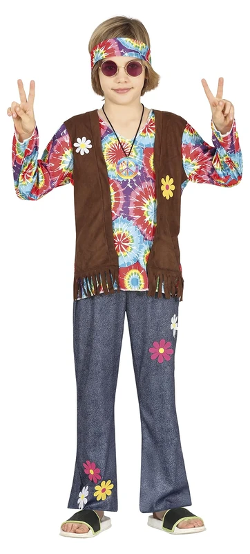 FIESTAS GUIRCA Hippie Daisies costume for boys