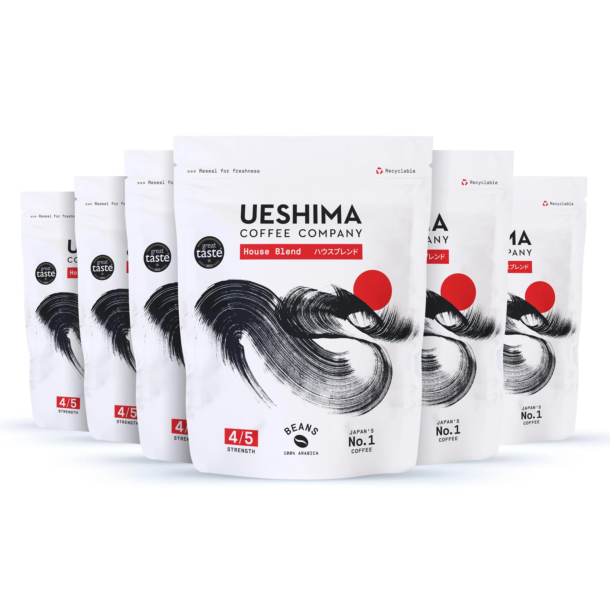 Ueshima House Blend Coffee Beans 250g (pack of 6)