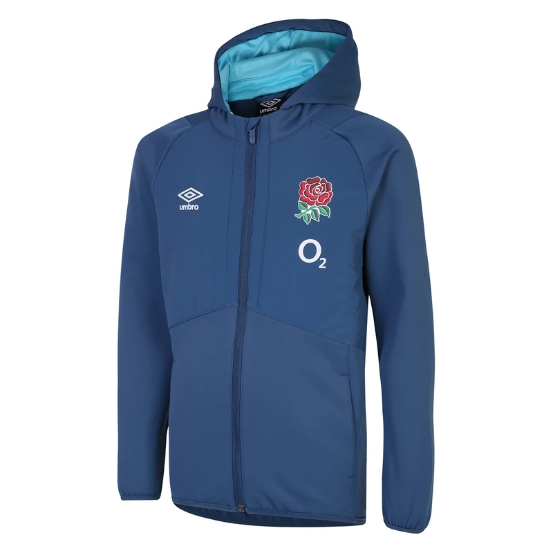 Umbro Unisex England Full Zip (O2) Jnr Jacket, Ensign Blue Bachelor Button, YL UK
