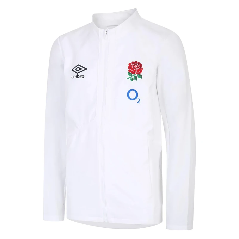 Umbro Unisex England Anthem (O2) Jnr Jacket, Brilliant White, YM UK