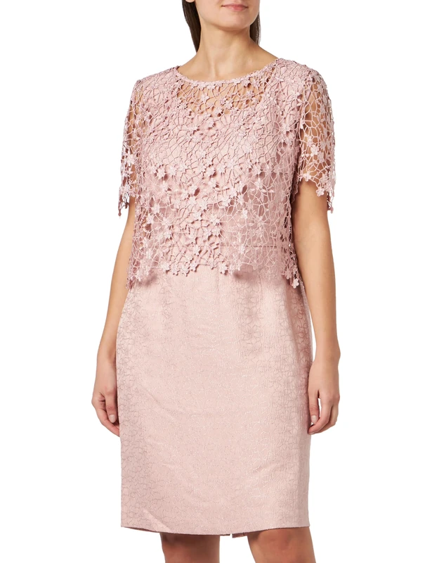 ApartFashion Women's 2-in-1 lace Dress, Apricot, 18