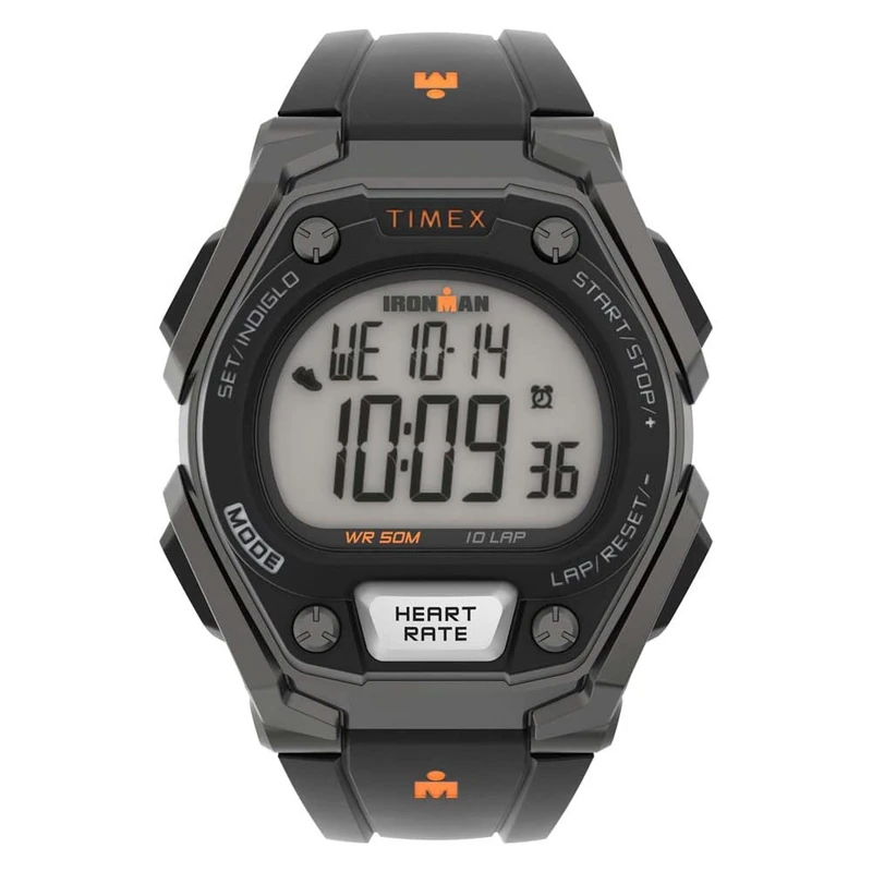 Timex Ironman TW5M49400 Herren-Armbanduhr Classic 43mm Digital Schwarz Resin Armband