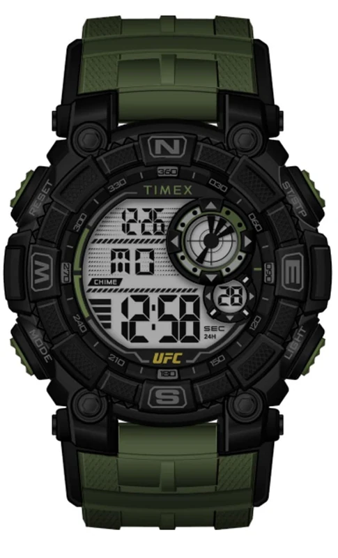Timex UFC Men's 50mm Green Resin Strap Chronograph Watch TW5M53900