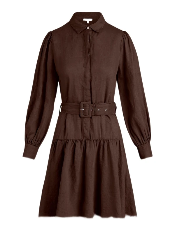 Mint & Mia Women's Woven Dress Cacao Normal, Cacao, 18