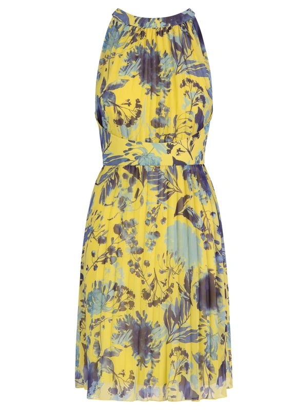 ApartFashion Women's Party Dress, Yellow-Multi-Coloured, 6