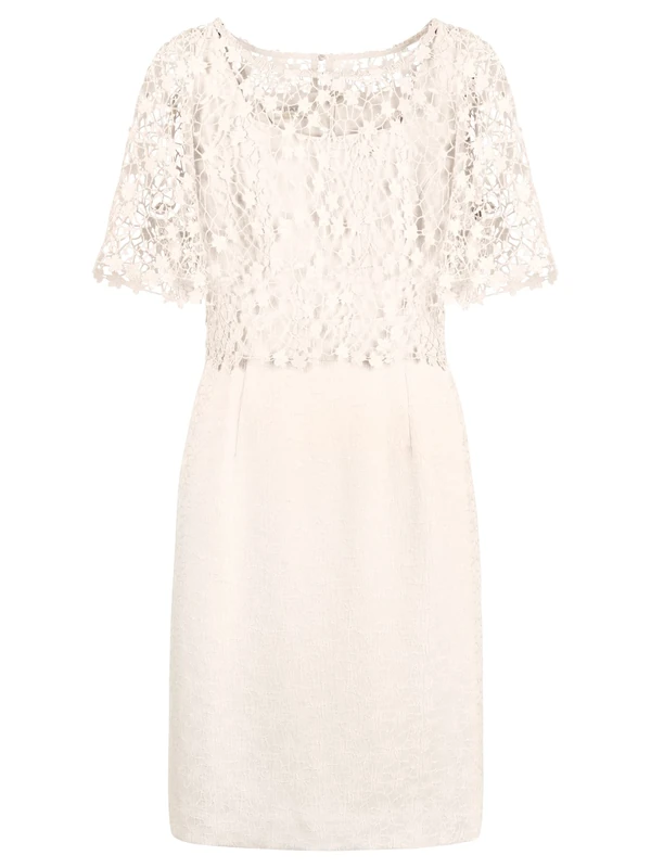 ApartFashion Women's 2-in-1 lace Dress, Cream, 20