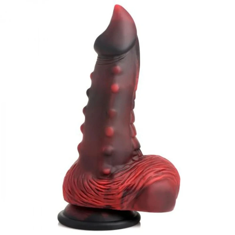 Creature Cock - The Lava Demon Thick Nubbed Silicone Dildo - Image 1
