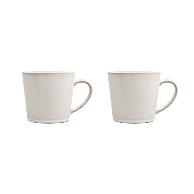 Denby Natural Canvas Large Mug Set of 2, White