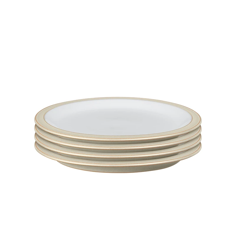Denby Greenwich Medium Plate Set of 4, Cream