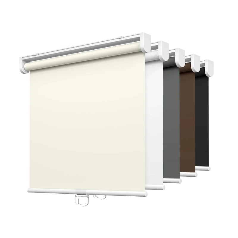 LazBlinds No Drill Cordless Roller Shades, 35x72, Cream