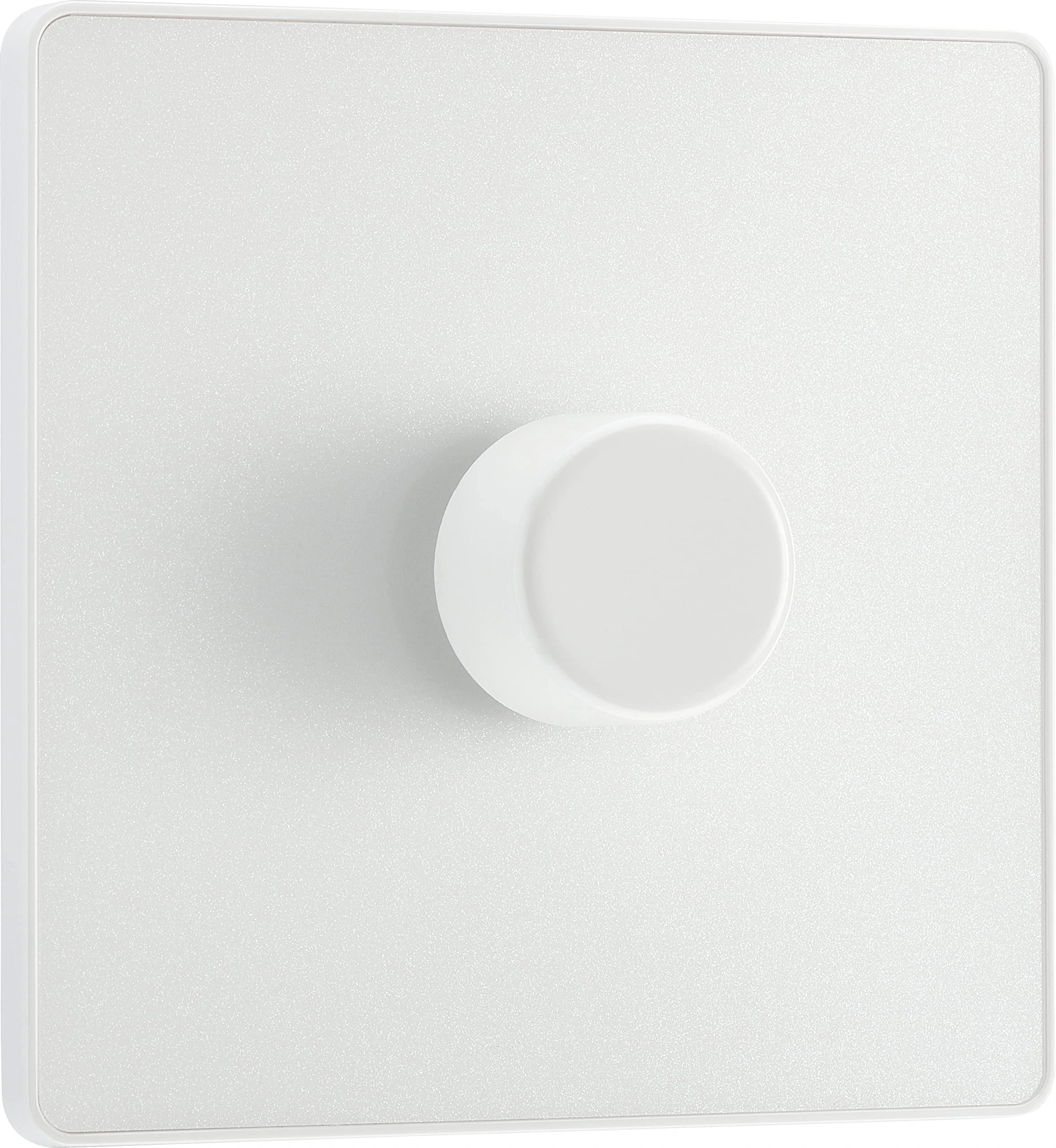 BG Electrical Intelligent Single Wall Dimmer Switch, 2 Way, Screwless Front Plate, Evolve, Pearlescent White, 200W, PCDCL81W