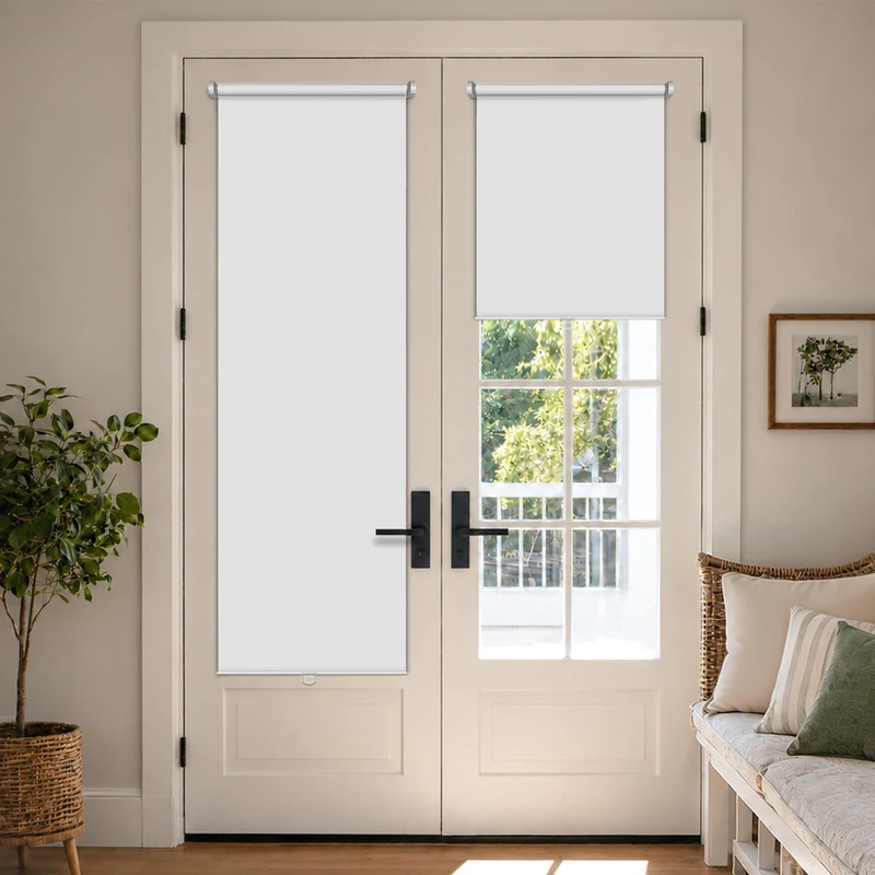 LazBlinds No Drill Cordless Roller Shades, 26x72, White