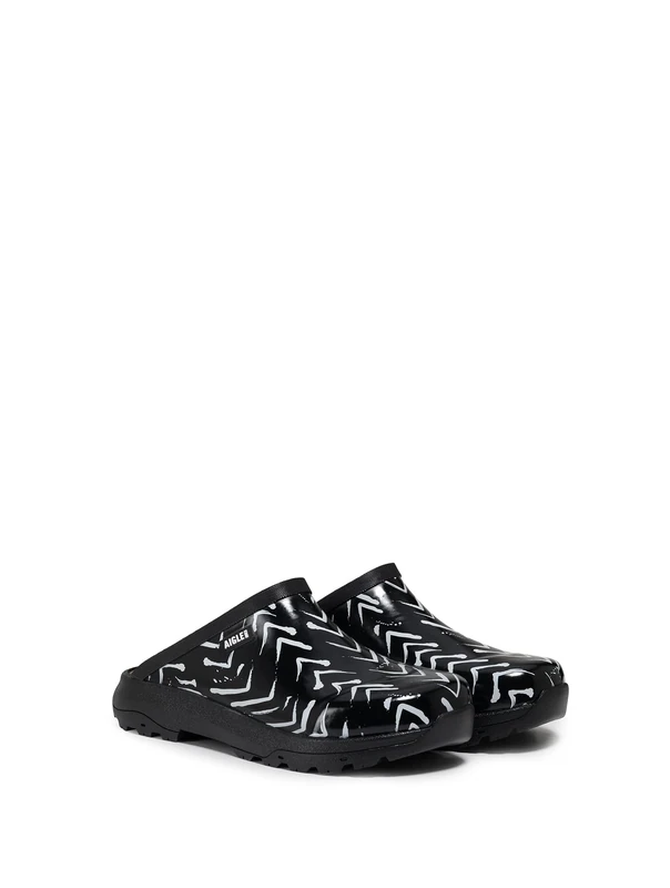 Aigle Corlay Print Women's Wooden Shoe, Chevron, 36 EU