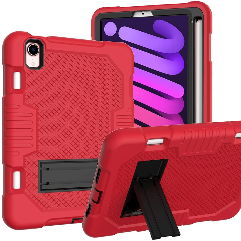 deumdlrs iPad Mini 6 2021 Case: Military Rugged 3 Layer Shockproof Protective Case Cover for iPad Mini 6 Generation 8.3 with Pen Holder