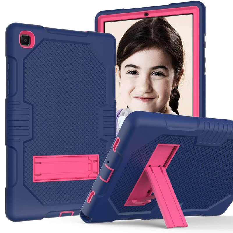 Case for Galaxy Tab A 8.0 Inch 2019 (SM-T290 T295) with 360° Rotating Stand and Adjustable Strap Shoulder Strap, Robust Heavy Duty Shockproof Hand Strap Case Hybrid Full Body Protective Cover