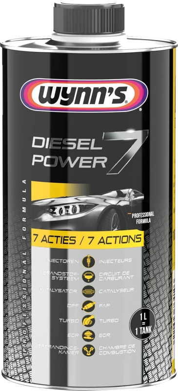 Wynn's Diesel Power 7 Complete Action Fuel Additive Optimises Engine Performance 1L - Image 1