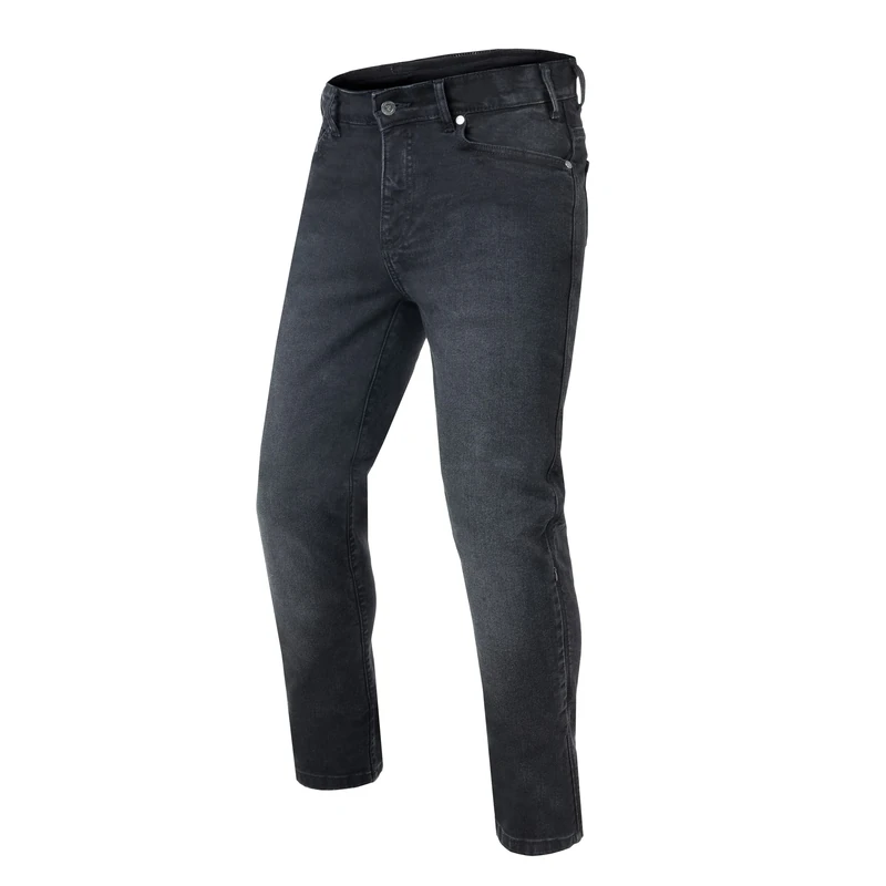 REBELHORN Classic III Men's Motorcycle Jeans, Aramid Fibre Lining, SAS-TEC Knee and Hip Protectors, Regular Fit Black