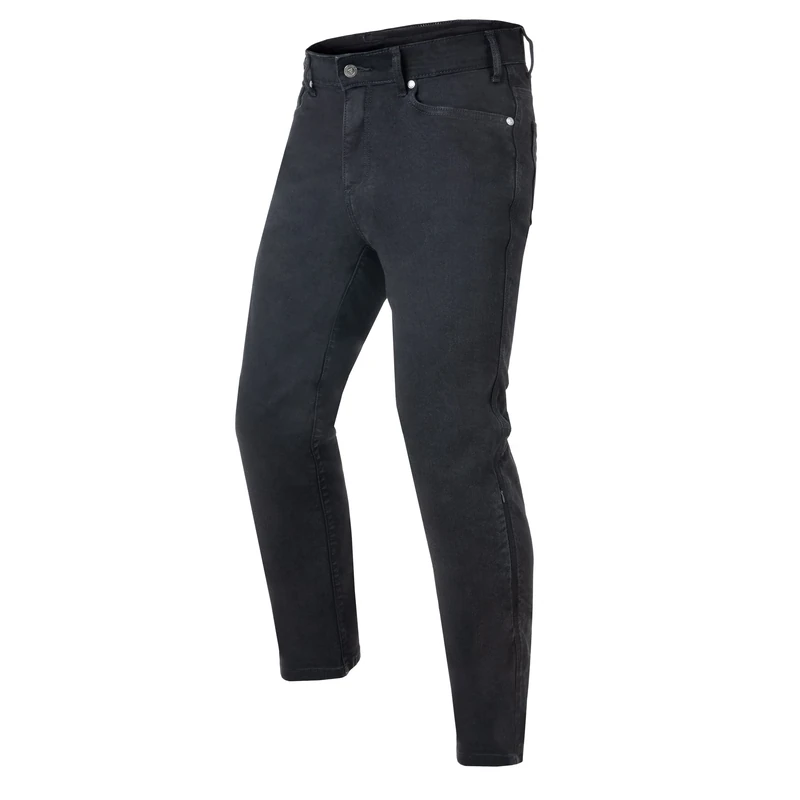 REBELHORN Classic III Men's Motorcycle Jeans, Aramid Fibre Lining, SAS-TEC Knee and Hip Protectors, Regular Fit Black