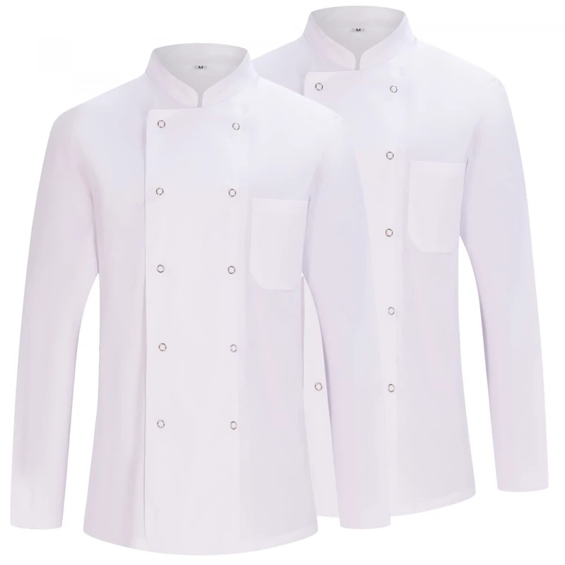 MISEMIYA - Pack 2 Units -Men's Chef Jacket - Men's Chef Jacket - Hospitality Uniform -Ref.842 - Medium, Chef Jacket 682 - White
