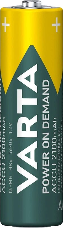 VARTA Power on Demand Ready2Use Pre-Charged AA Mignon (2100 mAh Ni-Mh Battery, Rechargeable without Memory Effect, Ready to Use) Pack of 24