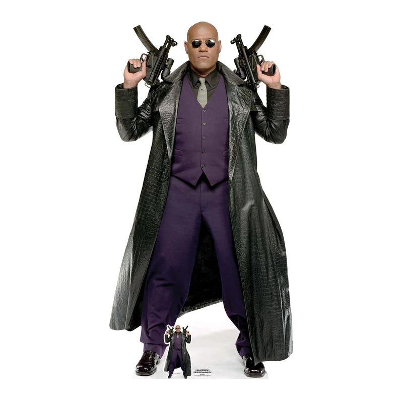 SC4115 Morpheus Matrix Laurence Fishburne Lifesize Cardboard Cutout With Mini - Image 1