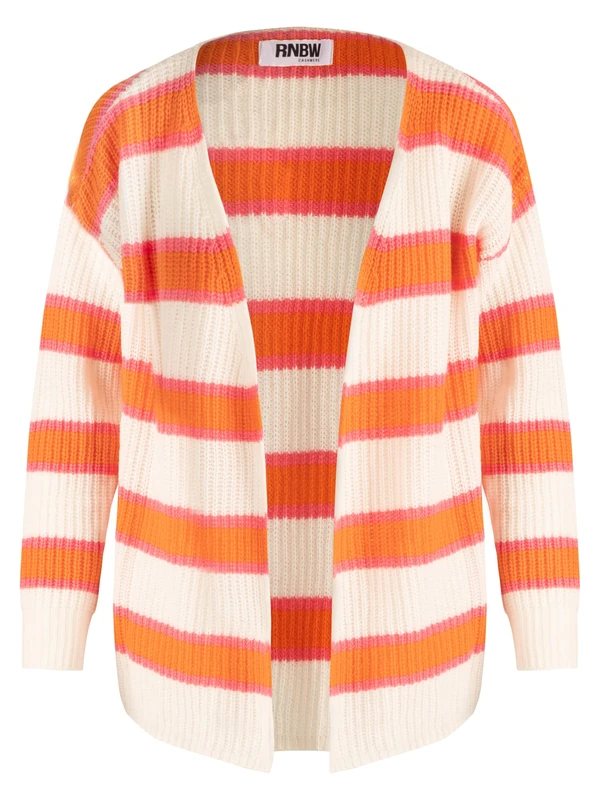 RNBW Women's Cardigan Sweater, Cream Pink, S