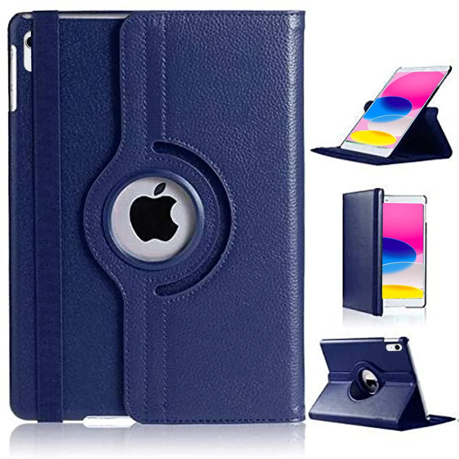 Case For iPad (A16) 11th Generation 2025 11 inch/10th Generation 2022 10.9 inch 360 Degree Rotating Stand Multi-Angle Viewing Smart Folio Kids Friendly Protective Cover for iPad 2025/2022 (BLUE)