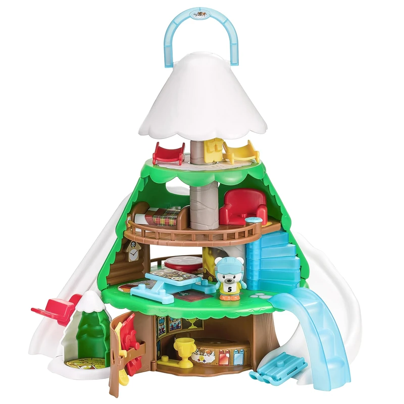 Klorofil - Le Sapin Gla Resort - Children's Toy - Ski Resort - Invent Your Stories - Miniature World Universe - 1 Character and 9 Accessories Included 700214 - Image 1
