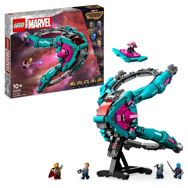 LEGO 76255 Marvel The New Guardians' Ship, Buildable Guardians of the Galaxy Volume 3 Spaceship Toy with Mantis, Drax & Star-Lord Minifigures, Super Hero Set - Image 1