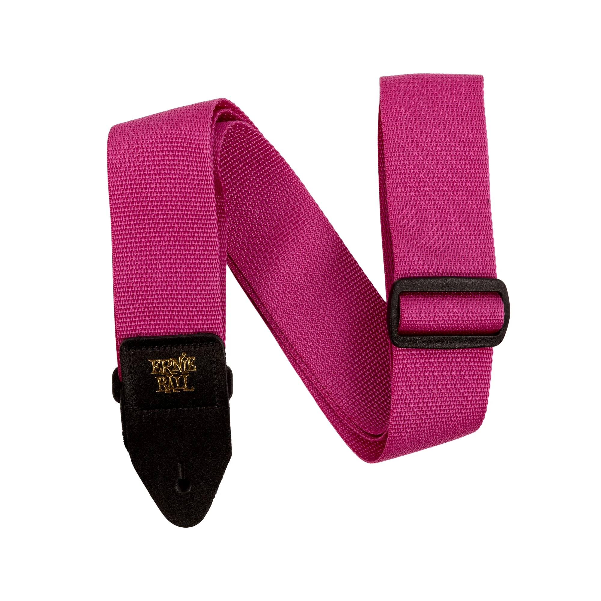 Ernie Ball Raspberry and Black Polypro Guitar Strap