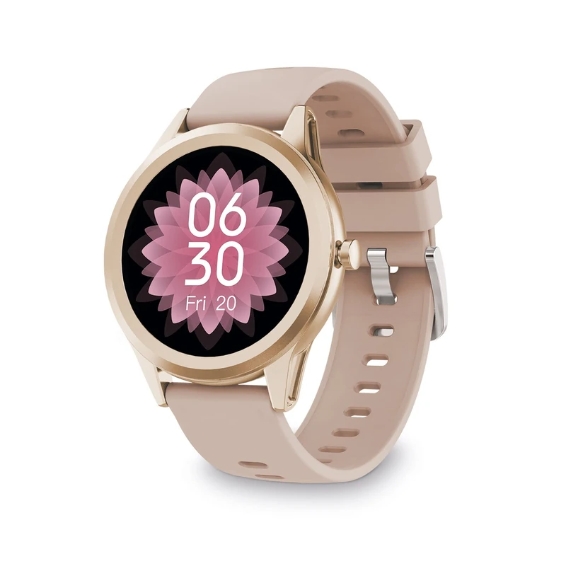 KSIX Smart Watch Globe Multisport Touch Smartwatch 32mm Bluetooth Notifications Locator Activity Bracelet with Pedometer, Heart Rate Monitor and Blood Oxygen Own App Pink - Image 1