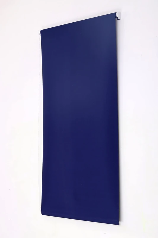 Funky Gadgets Roller Blinds Thermal Blackout Roller Blind, Easy Fit Child Safe Trimmable UV Protection Home Office Window Blinds, Navy Blind (180cm Wide X 210cm Drop)