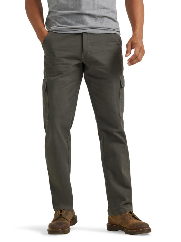 Wrangler Authentics Men's Twill Relaxed Fit Cargo Pant (Logan), Olive Drab, 46W x 32L - Image 1
