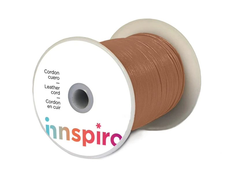 INNSPIRO Natural peach leather cord 1 mm. 100 metres. - Image 1