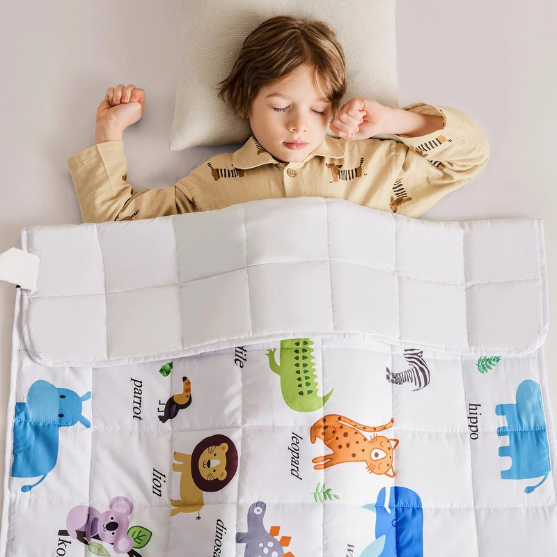 Topcee Weighted Blanket (5 lbs, 36" x 48") Cooling Throw Heavy Blanket for Sleeping Apply to 40-60 lbs, Soft Thick Breathable Blanket with Glass Bead, Easy Care
