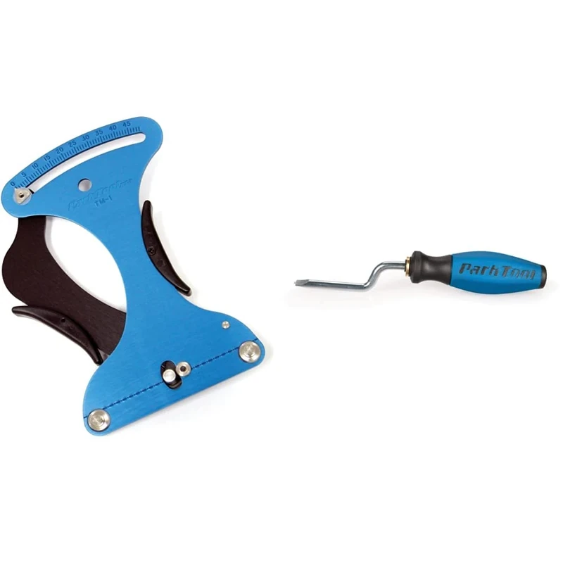 Park Tool TM-1 - Spoke Tension Meter Tool & Park Tool ND-1 Nipple Driver Tool, Blue