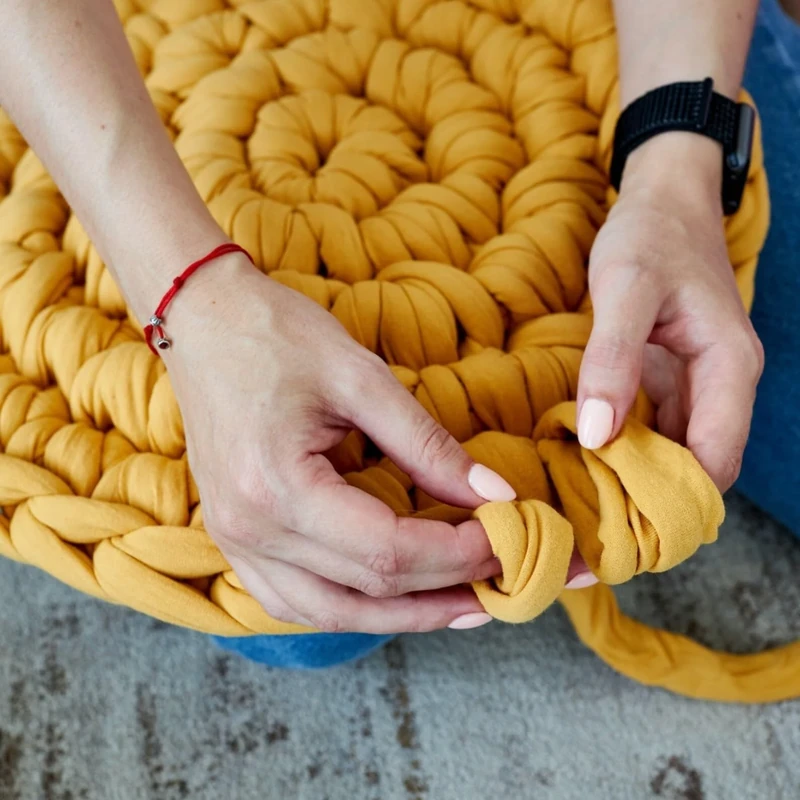 Arm Knitting Giant Yarn 3.3lbs, t-Shirt Cotton Jumbo Yarn for Craft, Weave, Crochet Projects, Soft eco-Friendly Fabric Yarn, Cocoa