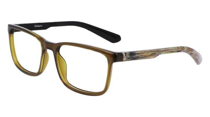 Dragon Optical Glasses, Shiny Olive Crystal Rob Resin, 56/18/140 for Men, Shiny Olive Crystal Rob Resin - Image 1