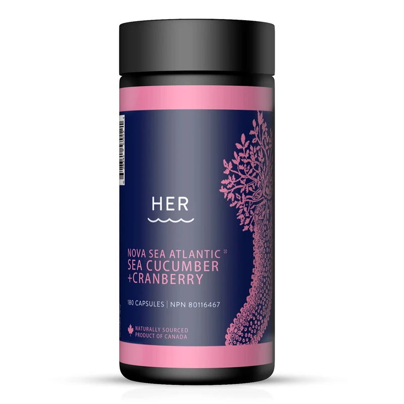 Nova Sea Atlantic Sea Cucumber + High‑Potency Canadian Cranberry, 180 Capsules – Urinary Tract Support & Immune Antioxidant Supplement