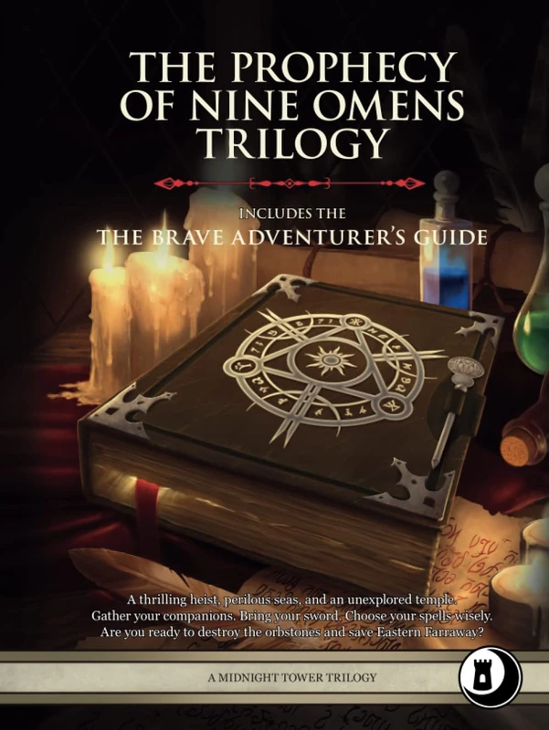 The Prophecy of Nine Omens Trilogy: Level 10-12 Adventures and Compendium (Midnight Tower 5e Adventures)