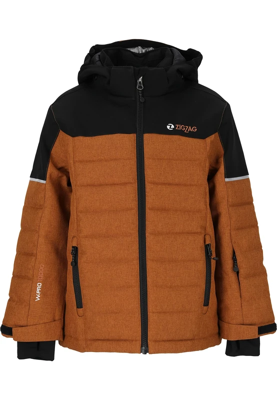 ZIGZAG Unisex Kid's Melange Ski Jacket, 5086 Caramel Café, 140 (EU)