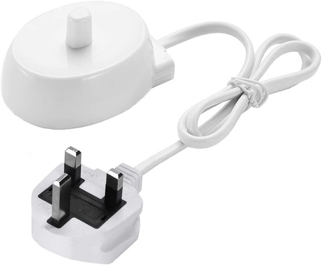 Electric Toothbrush Replacement Charger Compatible With O-ra-b, Portable Waterproof Base Inductive Model 3757 Travel Toothbrush Charger for O-ra-b Pro/Genius/Smart Series, UK 3 Pin Plug