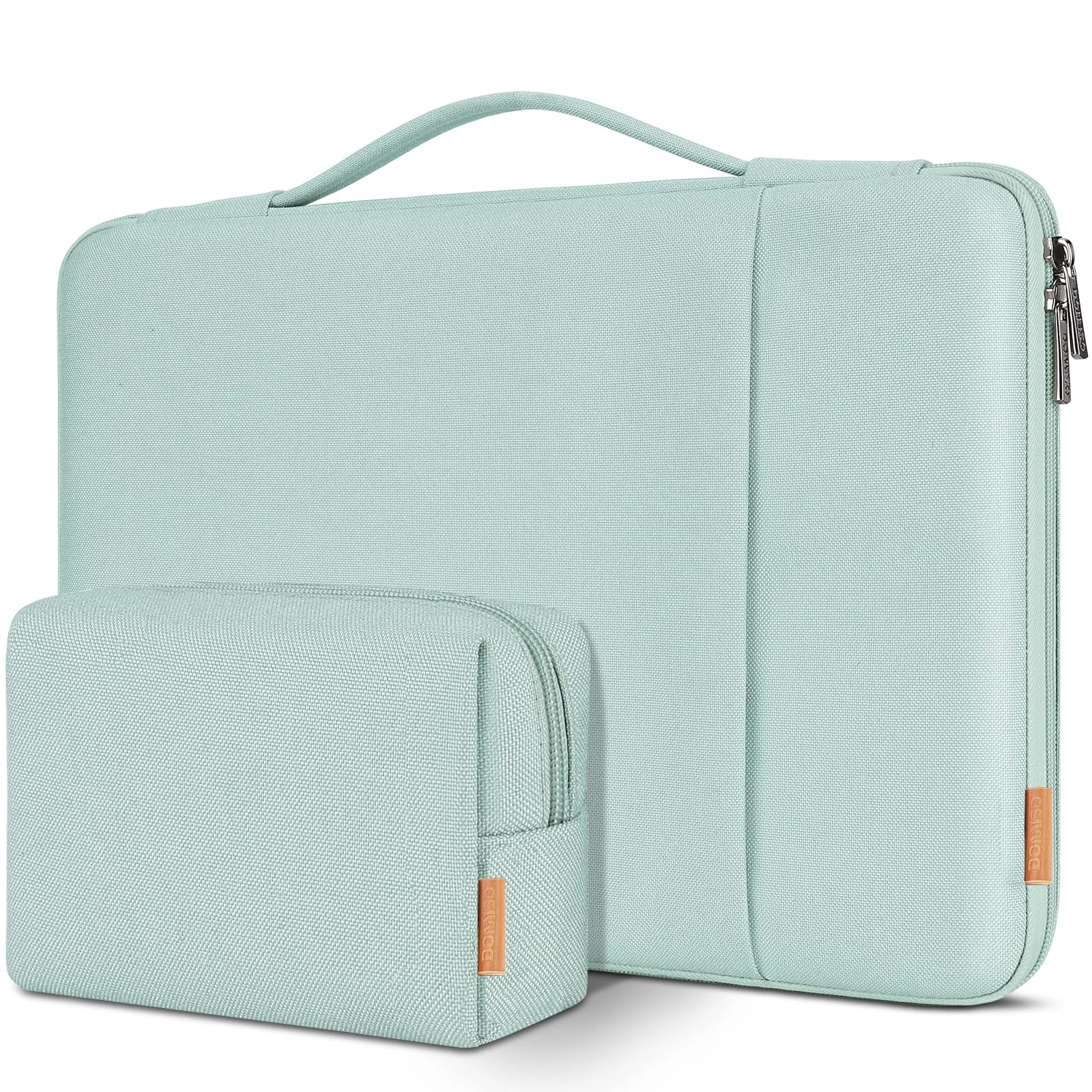DOMISO 15.6 inch Laptop Sleeve Case Water Resistant Shockproof Protective Computer Bag for 15.6" Notebook/Lenovo IdeaPad ThinkPad/HP Pavilion 15 Envy 15/Dell XPS 15/Asus, Mint Green