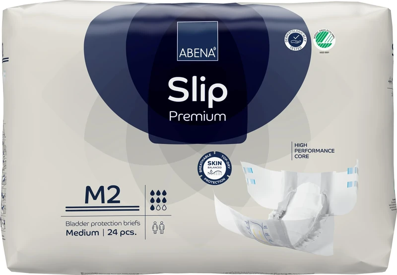ABENA Slip Premium All-In-One Incontinence Pads For Men & Women, Eco-Labelled - Medium 2, 70-110cm Waist, 2600ml Absorbency, 4x 24PK