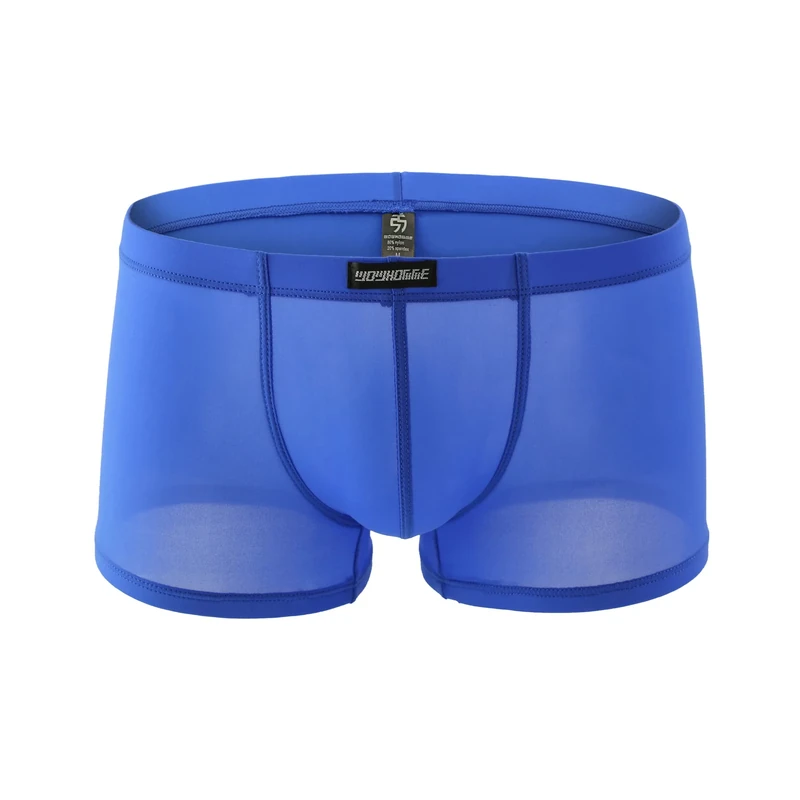 Drelaar Men's Elastic Waist Soft underpants Boxer Shorts Breathable Underwear Trunks Medium Blue