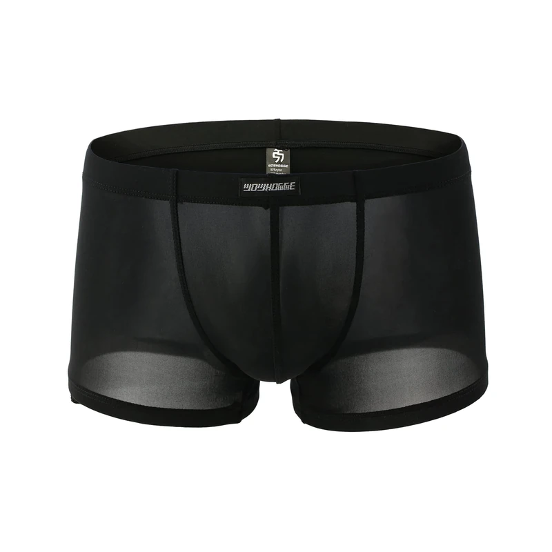 Drelaar Men's Elastic Waist Soft underpants Boxer Shorts Breathable Underwear Trunks Medium Black