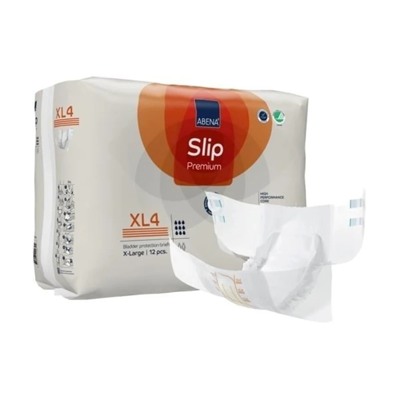ABENA Slip Premium All-In-One Incontinence Pads For Men and Women, Eco-Labelled Pads - XL 4, 110-170cm Waist, 4000ml Absorbency, 4x 12PK