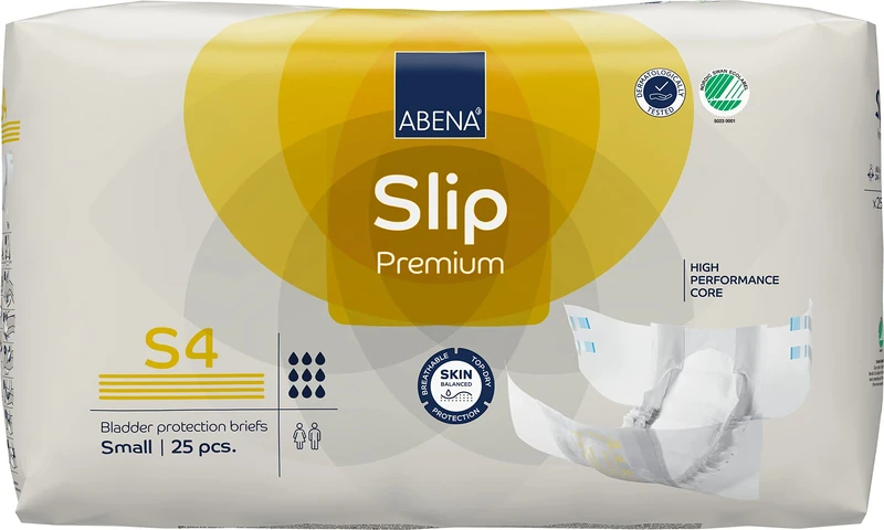 Abena Slip Premium Incontinence Briefs, Level 4, Small to Extra Large Sizes, 75 Count